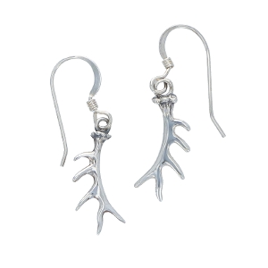 Elk Antler Earring Sterling Silver